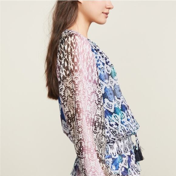 Ramy Brook Kayden Ruffle Midi Dress Size Medium - Picture 4 of 13